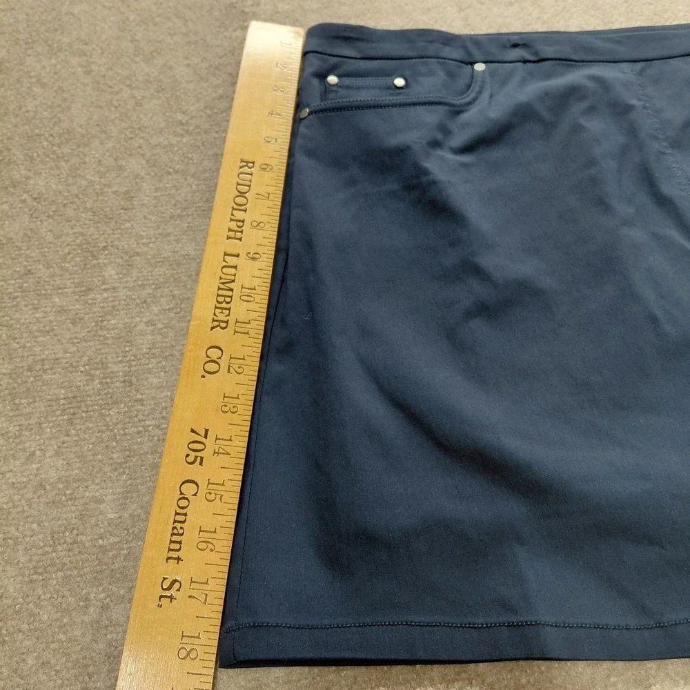 Hearts Of Palm Navy Blue Womens Skort Size 18 NEW Skirt Built In Shorts Pockets